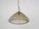 Mid-century smoked glass and brass pendant light