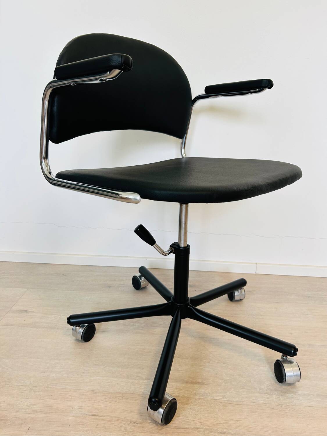 Fully Restored Black Office Chair by Kovona from Czechoslovakia 1970’s
