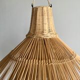 Rattan pendant lamp or light in the shape of an Asian lantern