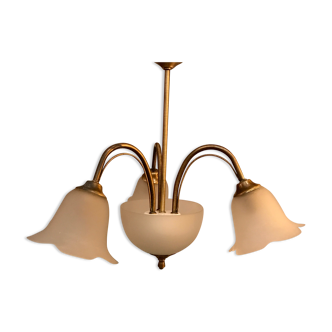 Opaline tulip pendant light