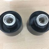 Pair of opaline globe and bakelite wall lamps RZB Leuchten