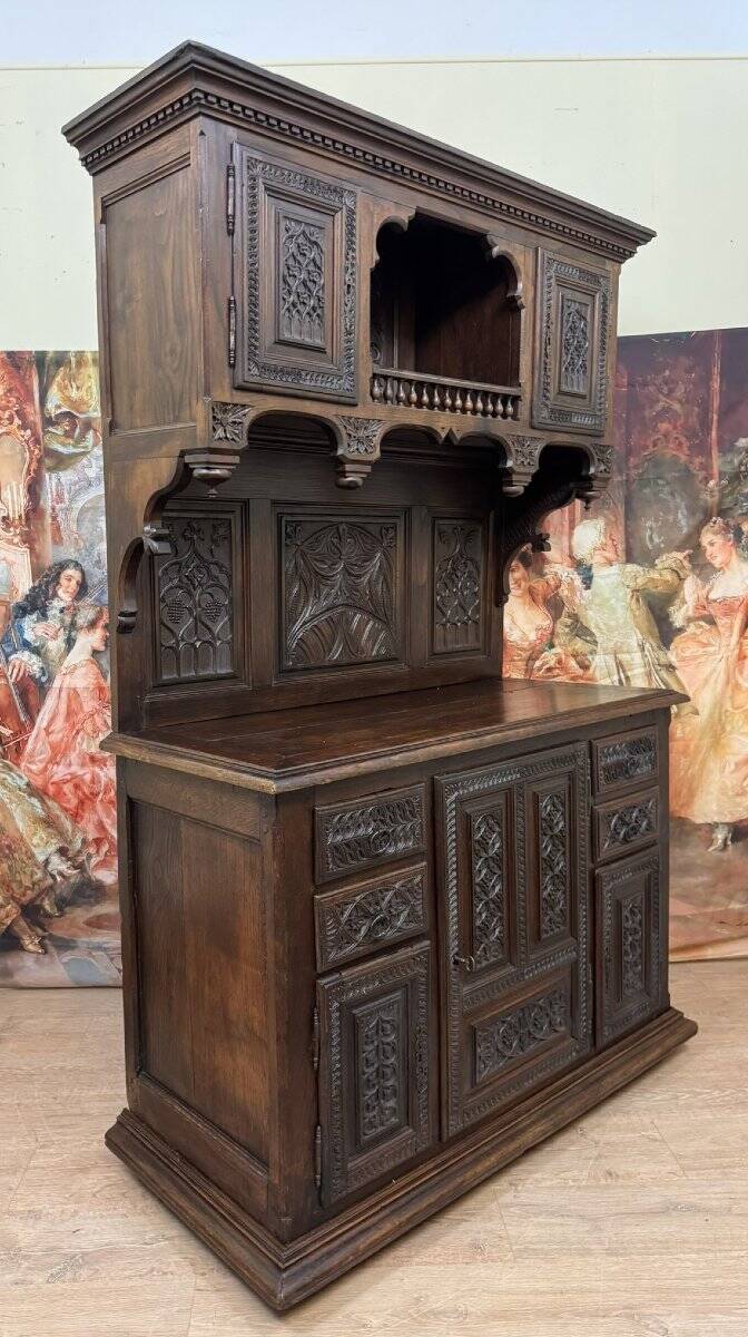 Renaissance Style Cabinet in Carved Wood circa 1850
