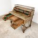 Antique carved oak breton desk France 19th century