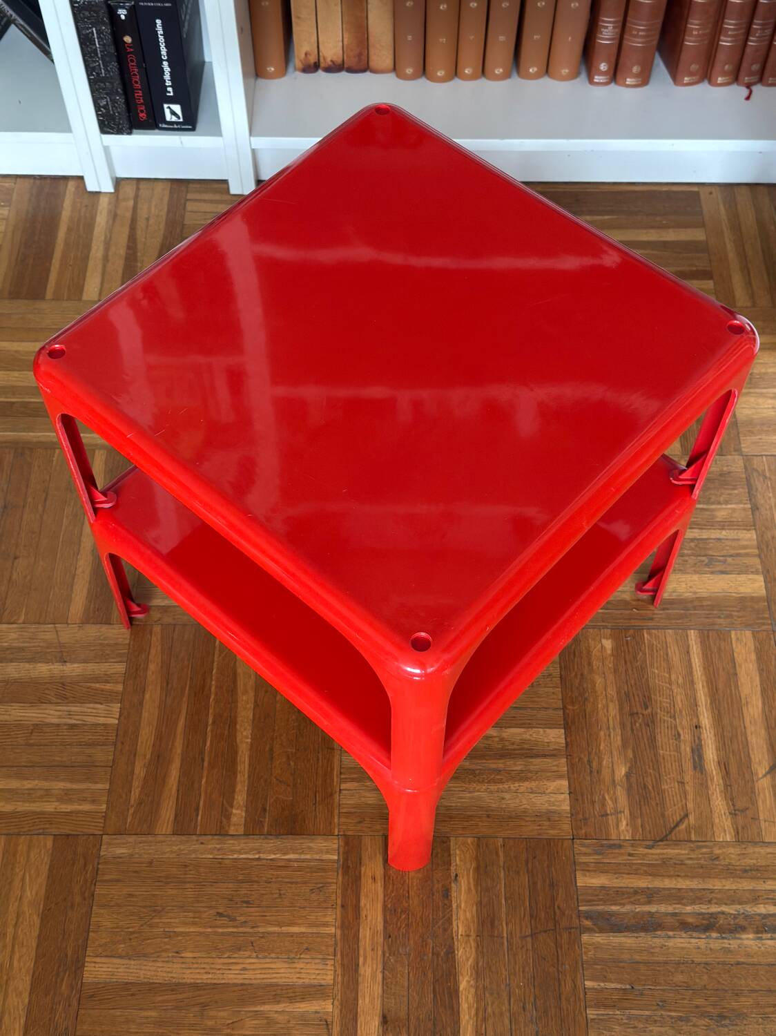 2 stackable tables Demetrio 45 by Vico Magistretti for Artemide