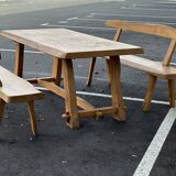 Aranjou rustic table and bench