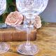 4 lead crystal wine glasses with slender baluster stems.