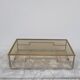 Rectangular coffee table in brass and chromed metal 1970 design