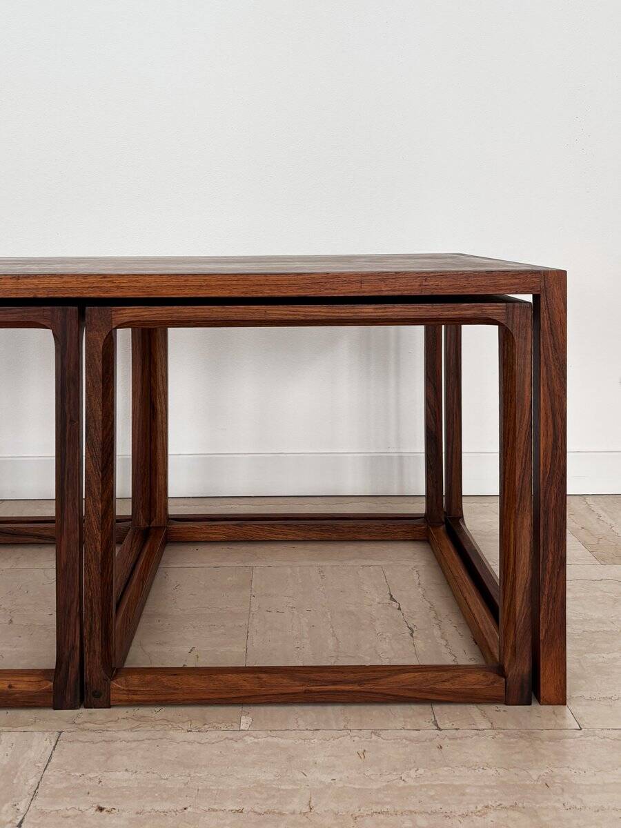 Nesting Tables attributed to Aksel Kjesgaard, Denmark, 1960s, Set of 3