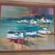 Huile signée Josep Teixido "Plage de Cadaqués"