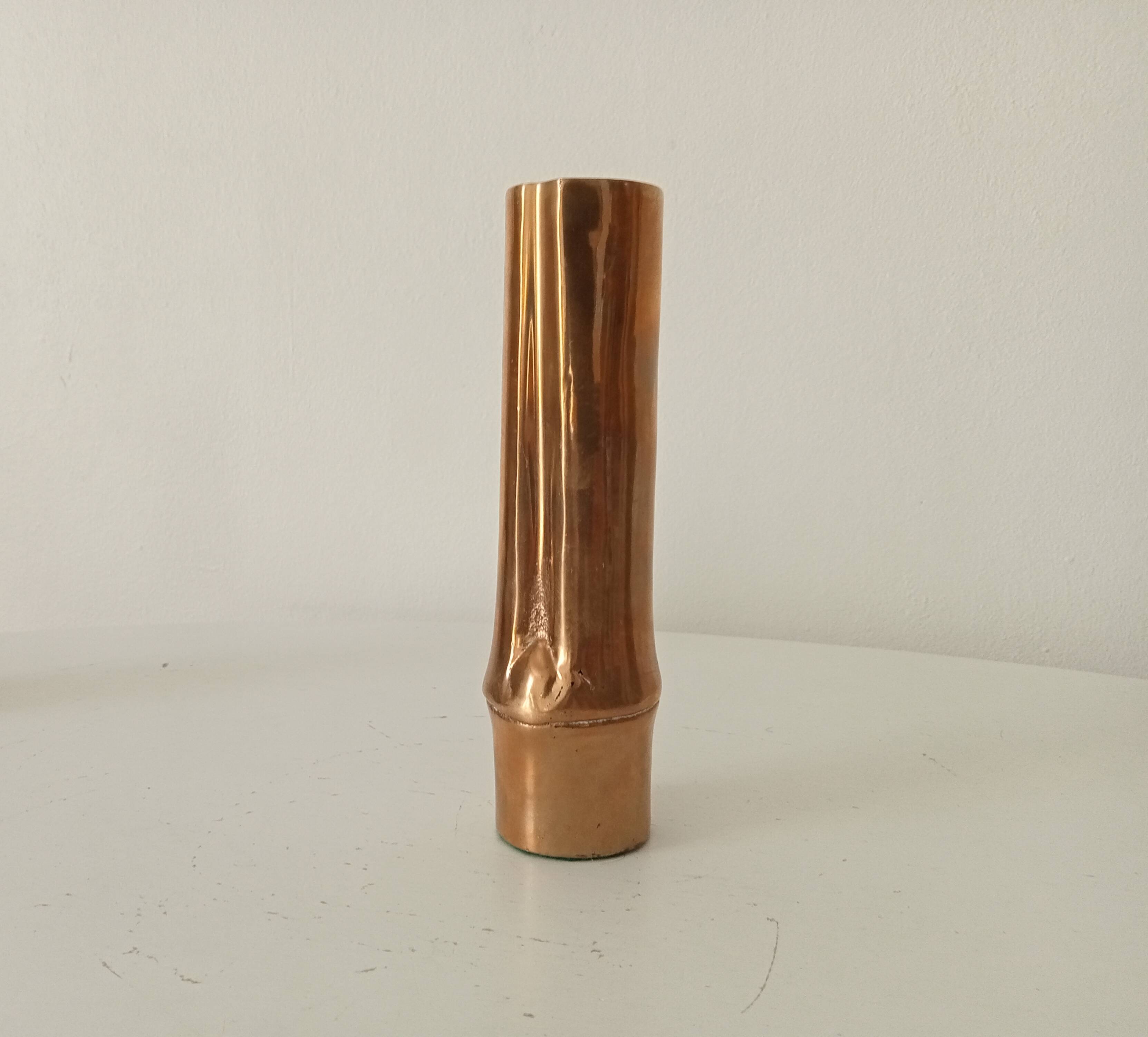Vase Soliflore bambou ancien en bronze
