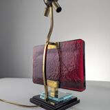 Pair of table lamps by Pietro Chiesa for Fontana Arte in glass and brass