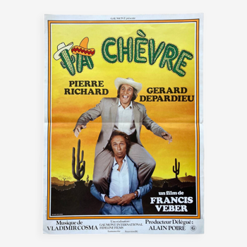 Affiche cinéma originale "La Chèvre" Claude Zidi