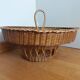 Aperitif basket for glasses and bottles in rattan wicker