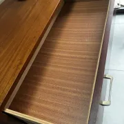 Vintage teak chest of drawers with 4 drawers from the 1960s.