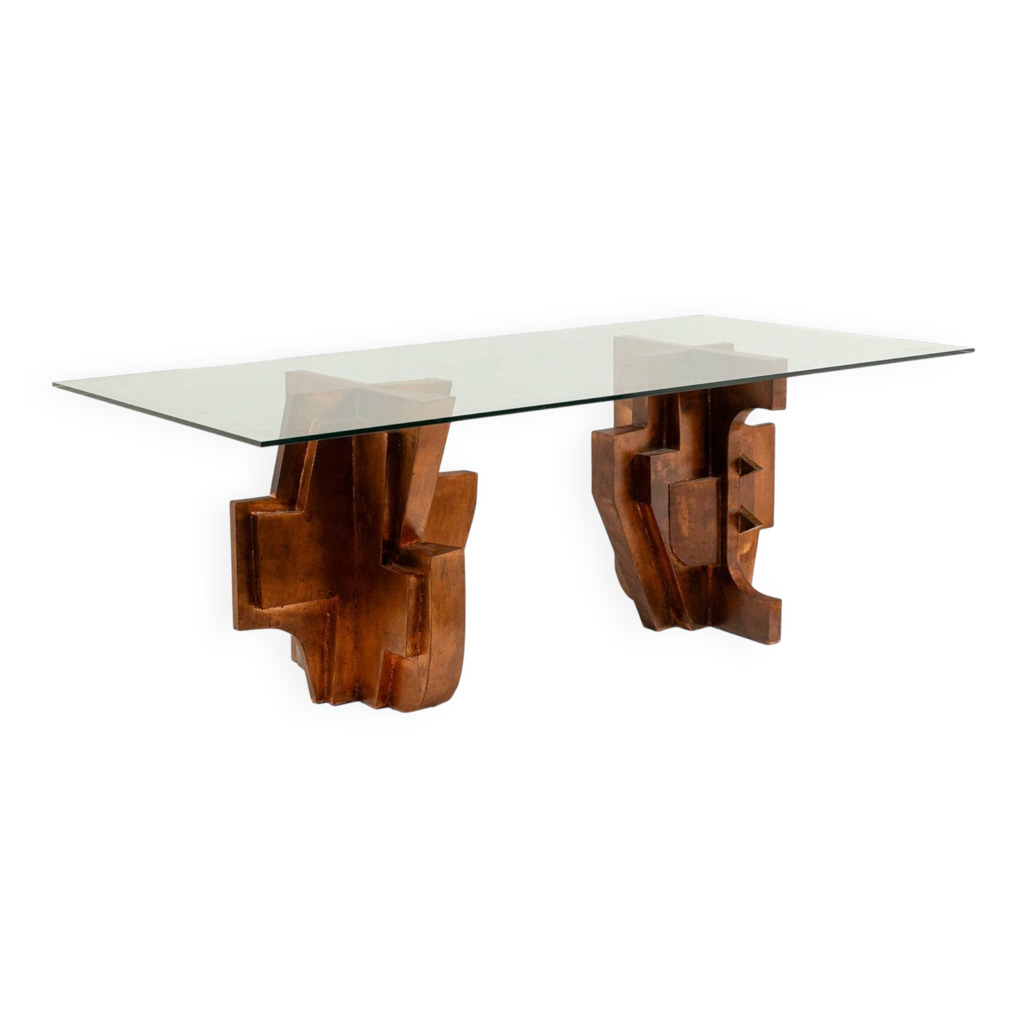 Matteo Ceccarelli. Sculptural table in "brutalist" style. 1980s.