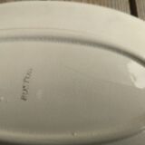 Dish out of ceramics decor orange and green