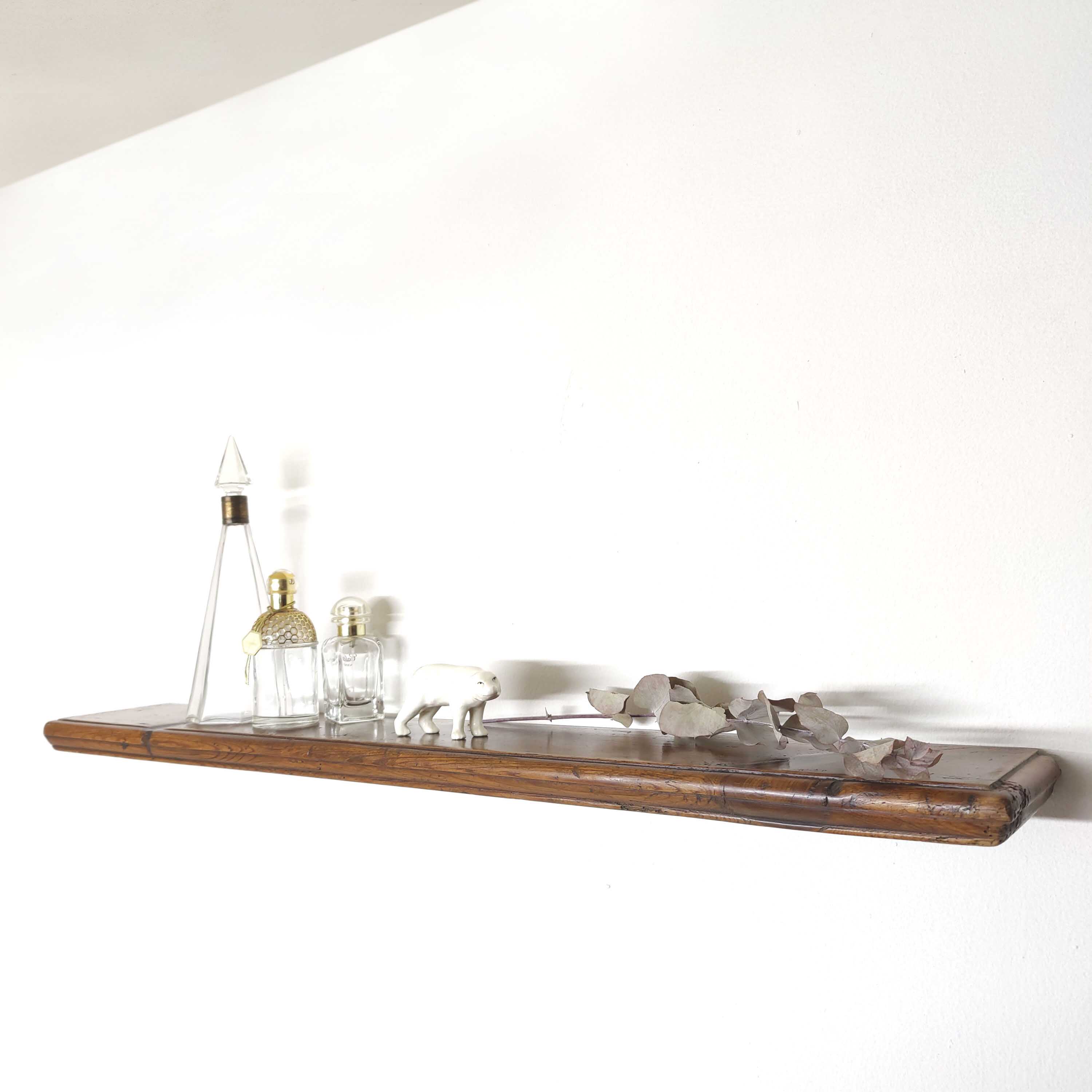 Vintage solid wood wall shelf