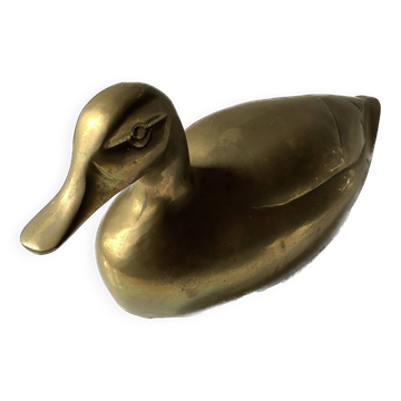 Large brass duck