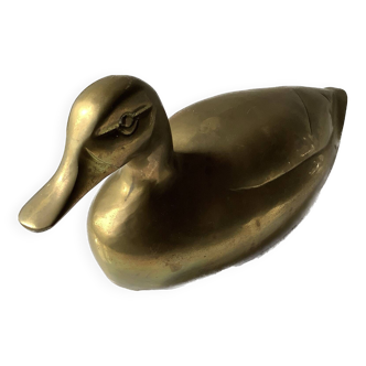 Large brass duck