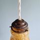 Art Deco pendant light in marbled opaline glass, 1920s-30s