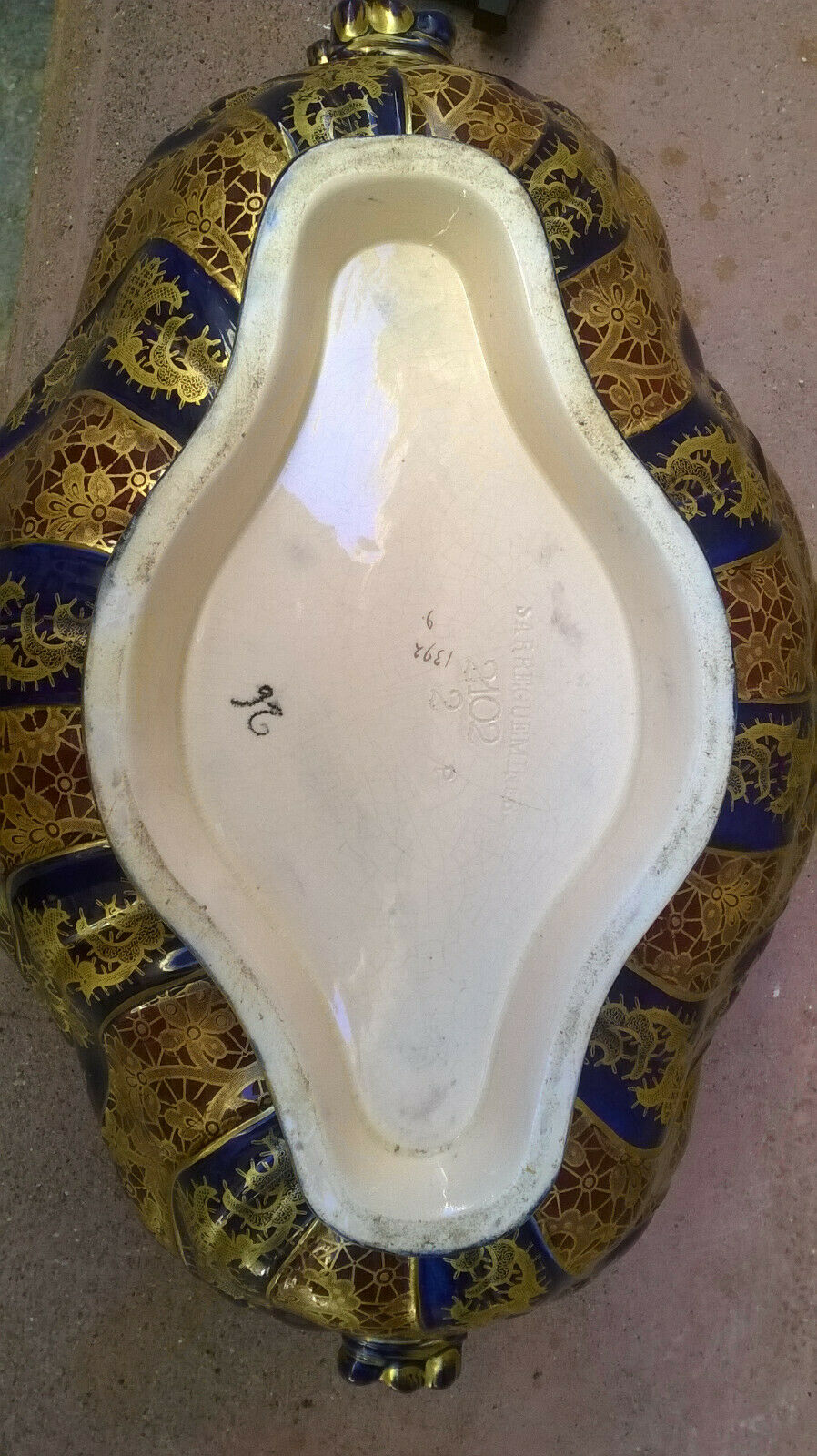 Sarreguemines signed planter