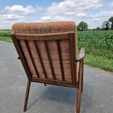 Old Scandinavian boomerang armchair
