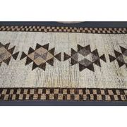 1970s Vintage Turkish Oushak Diamond Wool Runner 83x343
