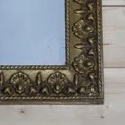 Neoclassical Antique Shell Mirror in Brass