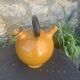 Gargoulette, Provençal jug in enamelled ceramic, vintage ochre color