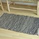 Zanafi Berber carpet in black and white wool