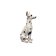 Large Italian Vintage Ceramic Harlequin Dog, 1970/80s