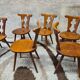 Set of 6 chairs brutalist bistro Bombenstabil year 1960
