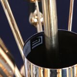 Large brass Sputnik space chandelier from the Space Age by Cosack, Germany, 1970s.