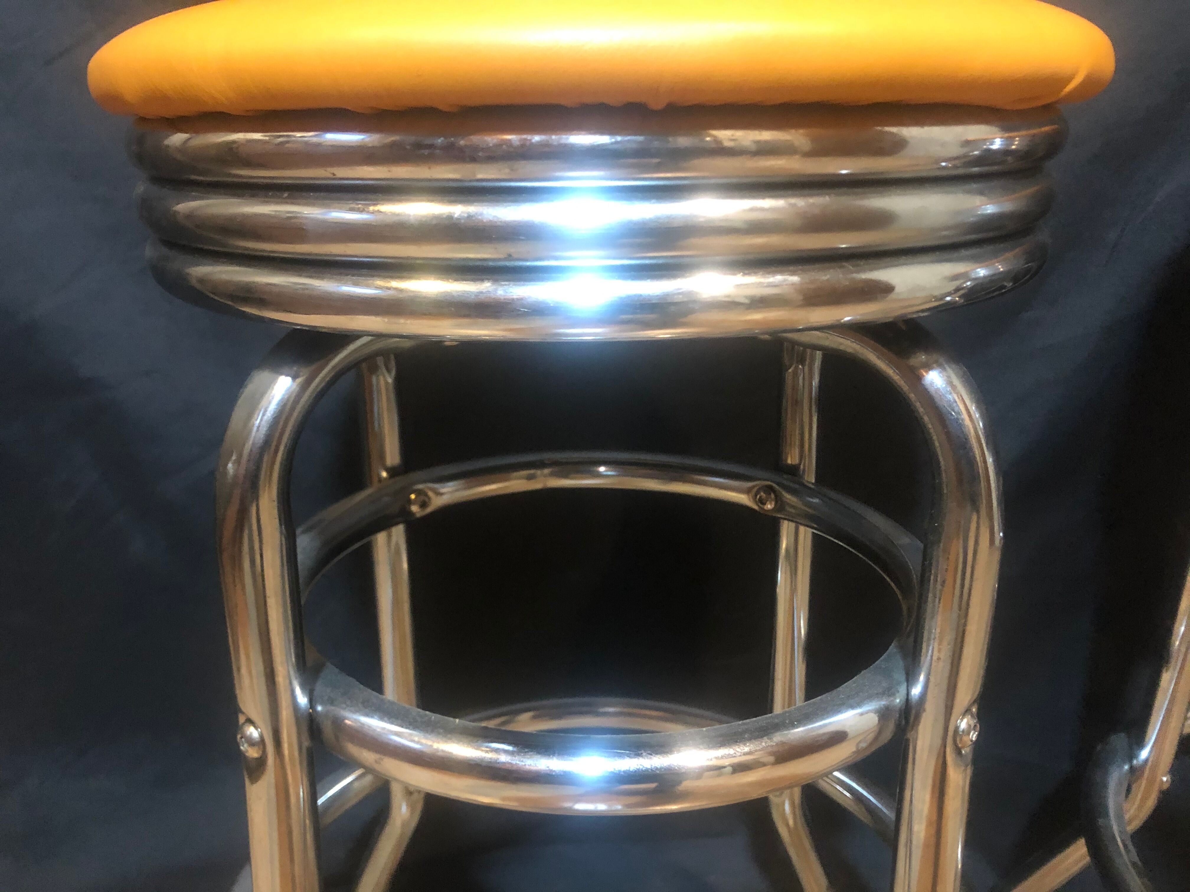 Paire de tabourets de bar américain années 50/60