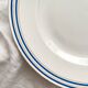 Low ironstone compote dish with blue and gold trim, Saint Amand