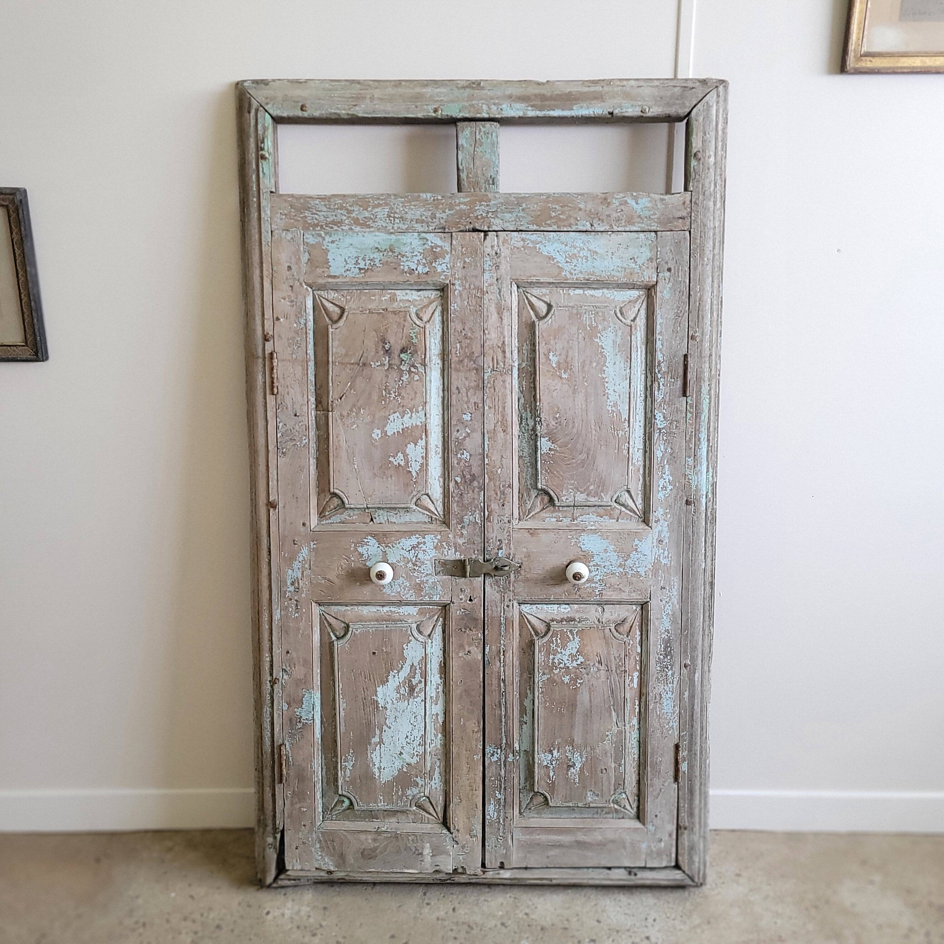 Old patinated wooden door