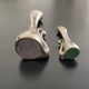 2 silver metal soliflores