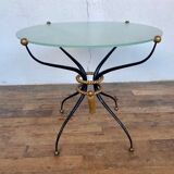 Table basse art deco en fer forge atelier rene prou