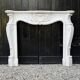 Louis XV style fireplace in Arabescato marble, circa 1980.