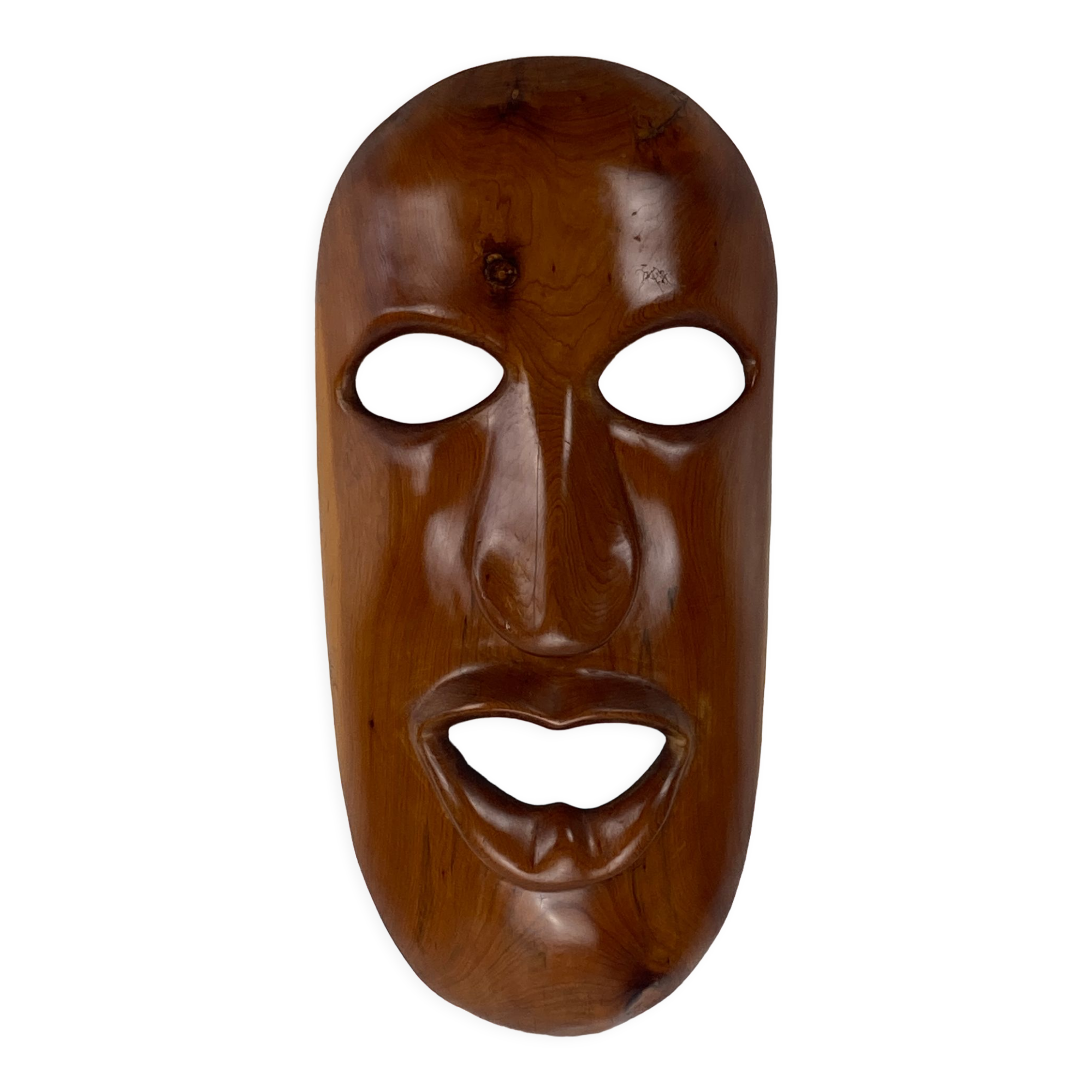 Teak midcentury, 1950s decorative mask 60cm