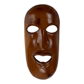 Teak midcentury, 1950s decorative mask 60cm