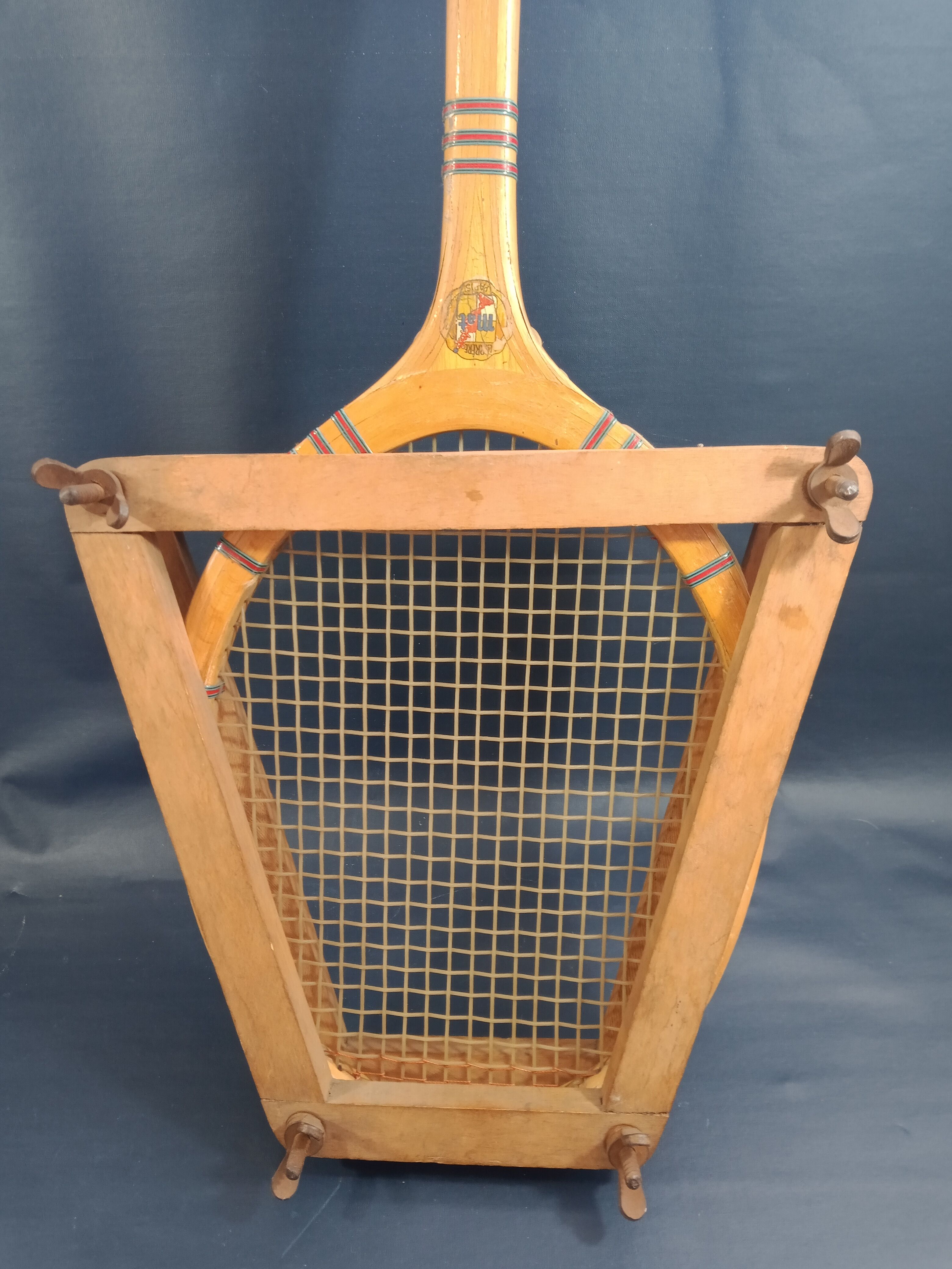 Wooden tennis racket