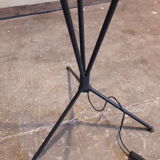 Floor lamp 3 branches 1950 in metal and raffia
