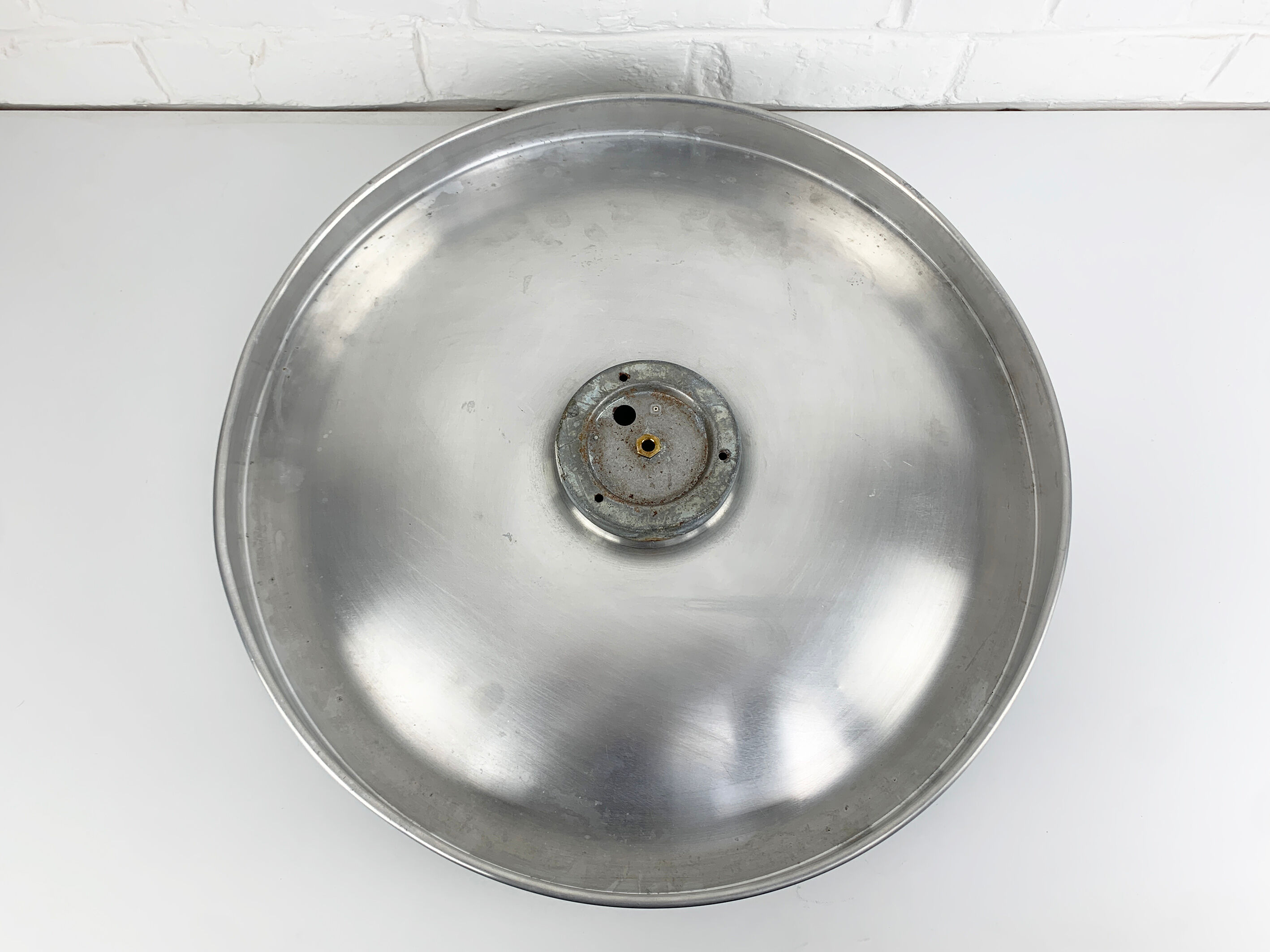 Space age aluminum wall lamp by Staff Leuchten, flush light, 1960-70s
