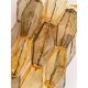 Contemporary Amber and Fumè “Poliedri” Murano Glass Wall Sconce in Venini S