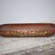 Vintage wooden basket, wooden basket with flower patterns, hand painted signed, kitchen, fruit bowl