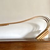 Large curved wooden lamp 1980