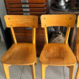 Set of 4 vintage Luterma bistro chairs in wood