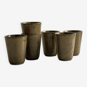 6 mugs en céramique Digoin.
