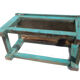 Bench petit tabouret chevet rest plant ancient teck blue skate 53x26x30cm